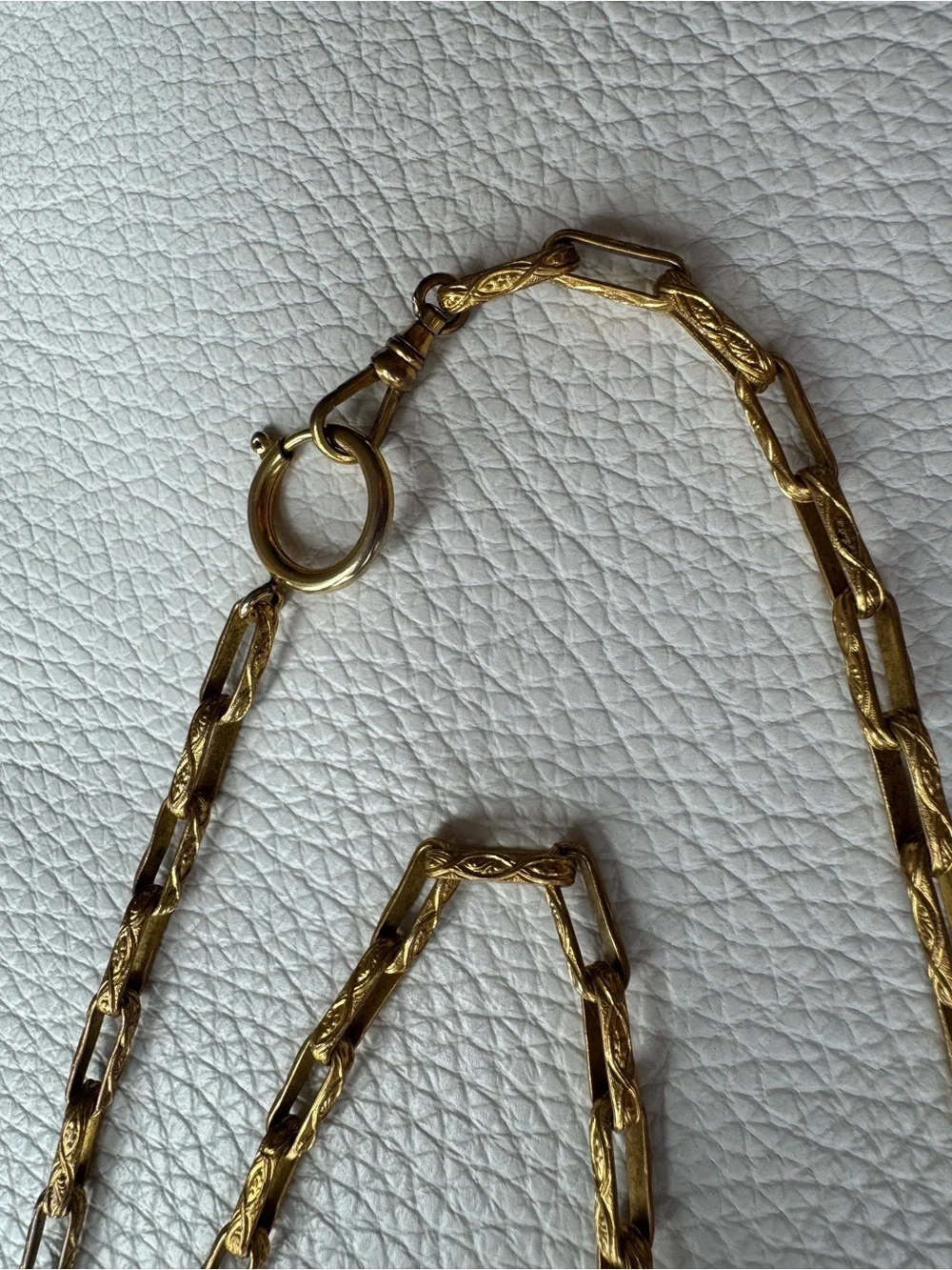 Chanel 24K Gold Plated Gripoix Fidget Multi-Pendant Necklace w/ Unique chain COA